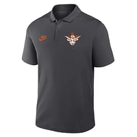 Men's Nike Anthracite Texas Longhorns Primetime Victory Legacy Vault Logo Performance Polo