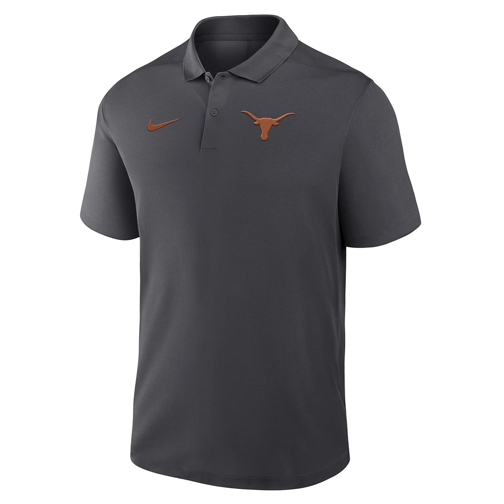 Polo Nike Anthracite Texas Longhorns Primetime Victory pour homme avec logo principal