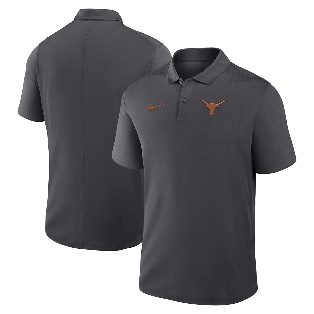 Polo Nike Anthracite Texas Longhorns Primetime Victory pour homme avec logo principal