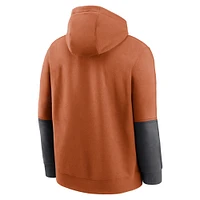 Men's Nike Burnt Orange/Anthracite Texas Longhorns 2024 Sideline Club Pullover Hoodie