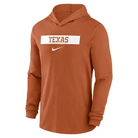 T-shirt à manches longues Nike Burnt Orange Texas Longhorns 2024 Sideline Hoodie Performance pour homme