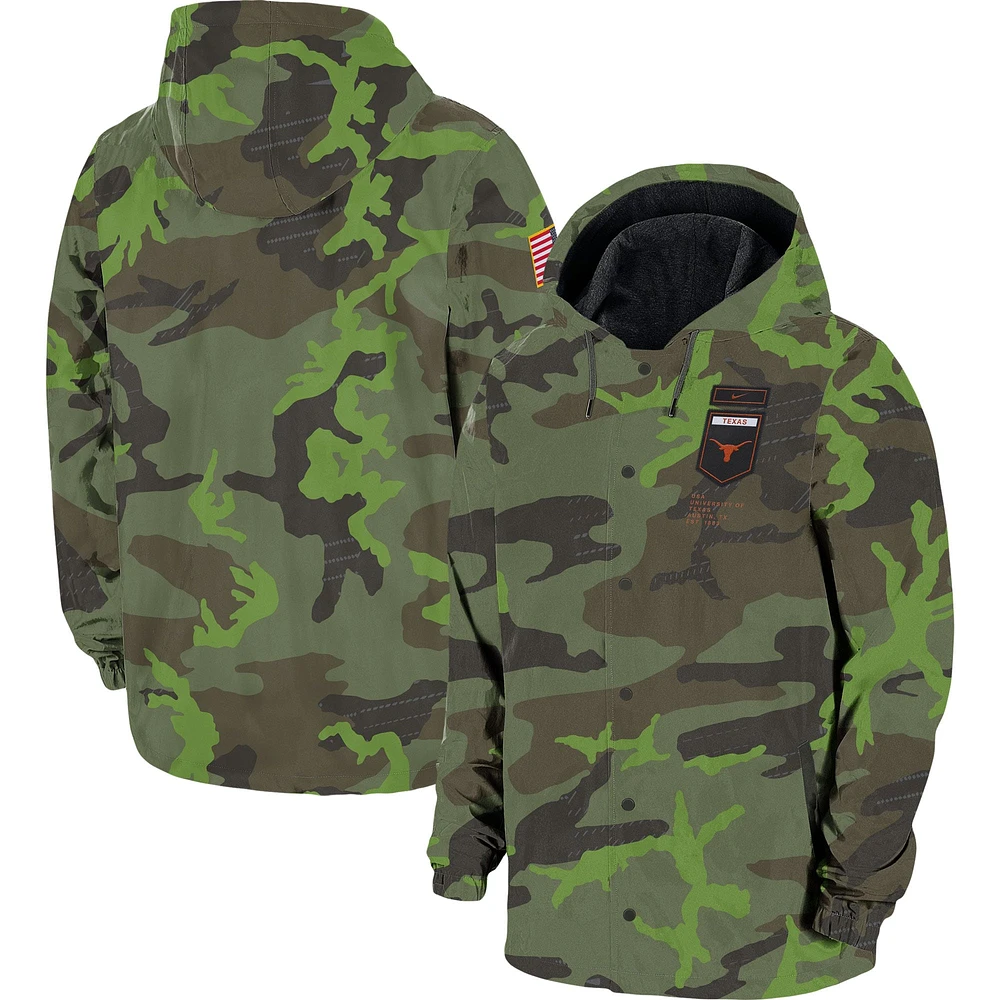 Men's Nike Camo Texas Longhorns Hoodie Full-Snap Jacket