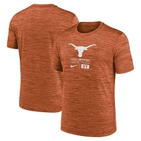 T-shirt Nike Cardinal Texas Orange Campus Center Block Velocity Performance pour homme