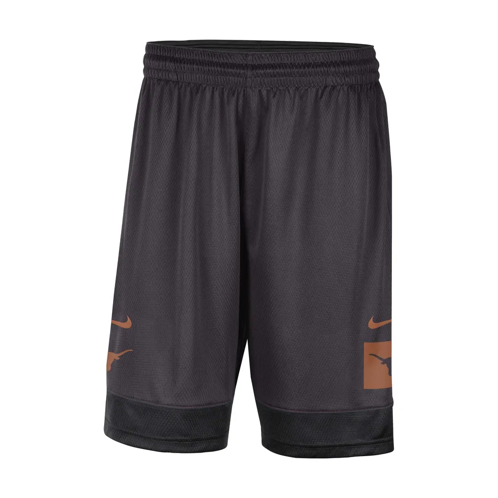 Short Nike Charcoal Texas Longhorns Performance Fast Break pour homme