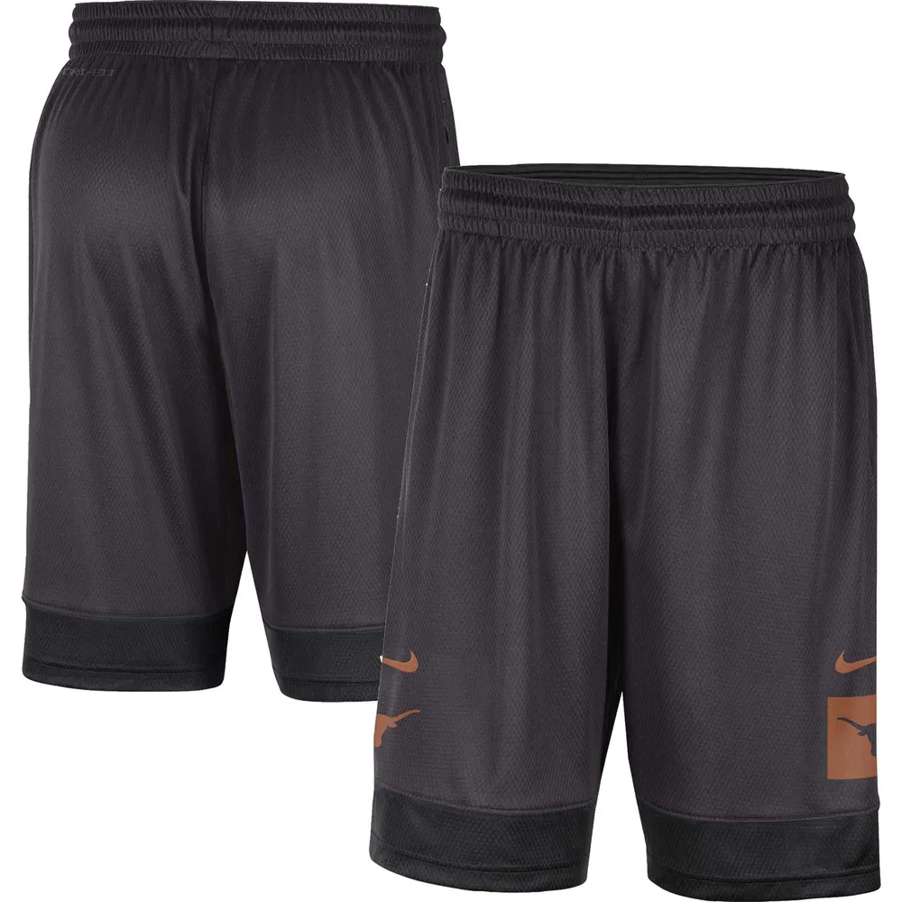 Short Nike Charcoal Texas Longhorns Performance Fast Break pour homme