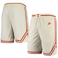 Short de basket-ball Nike Texas Longhorns Retro Replica Performance crème pour homme