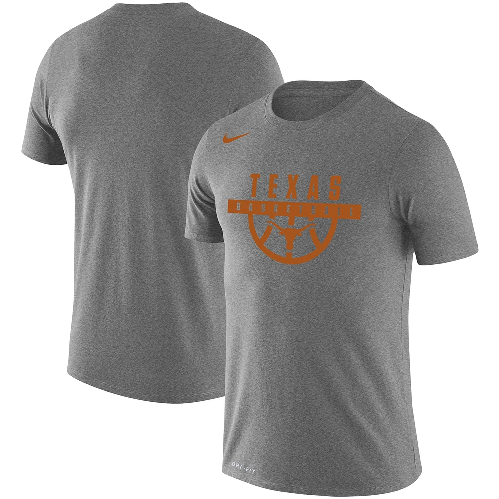 T-shirt Nike pour homme, gris, Texas Longhorns, Drop Legend Performance, basket-ball