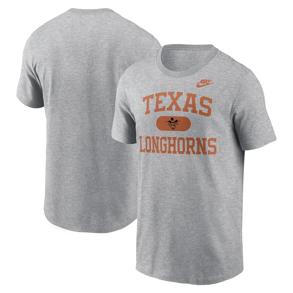 Men's Nike Heather Charcoal Texas Longhorns Legacy Alma Mater T-Shirt