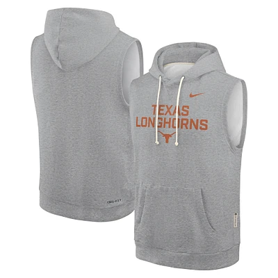 Sweat à capuche sans manches Nike gris chiné Texas Longhorns 2025 Sideline Performance pour homme