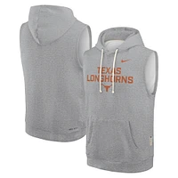 Sweat à capuche sans manches Nike gris chiné Texas Longhorns 2025 Sideline Performance pour homme