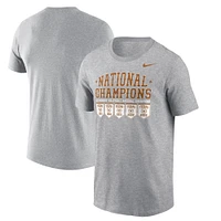 T-shirt Nike gris chiné pour homme Texas Longhorns, cinq fois champions nationaux de volleyball