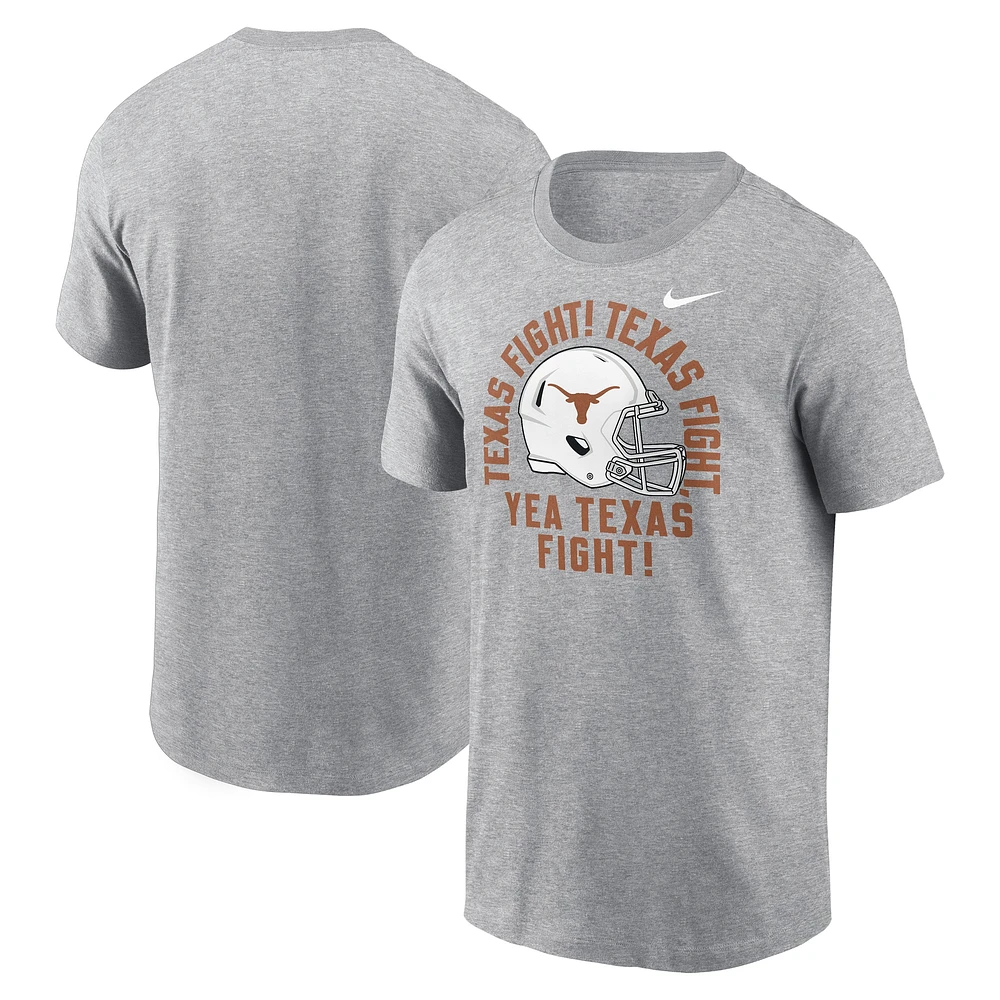 T-shirt Nike gris chiné pour homme avec chanson locale des Texas Longhorns