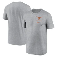 Men's Nike Heather Gray Texas Longhorns Primary Logo Legend Performance T-Shirt