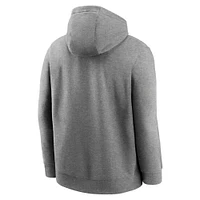 Men's Nike Heather Gray Texas Longhorns Primetime Club Fleece Pullover Hoodie