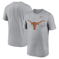 T-shirt Nike gris chiné Texas Longhorns Primetime Legend Logo pour homme