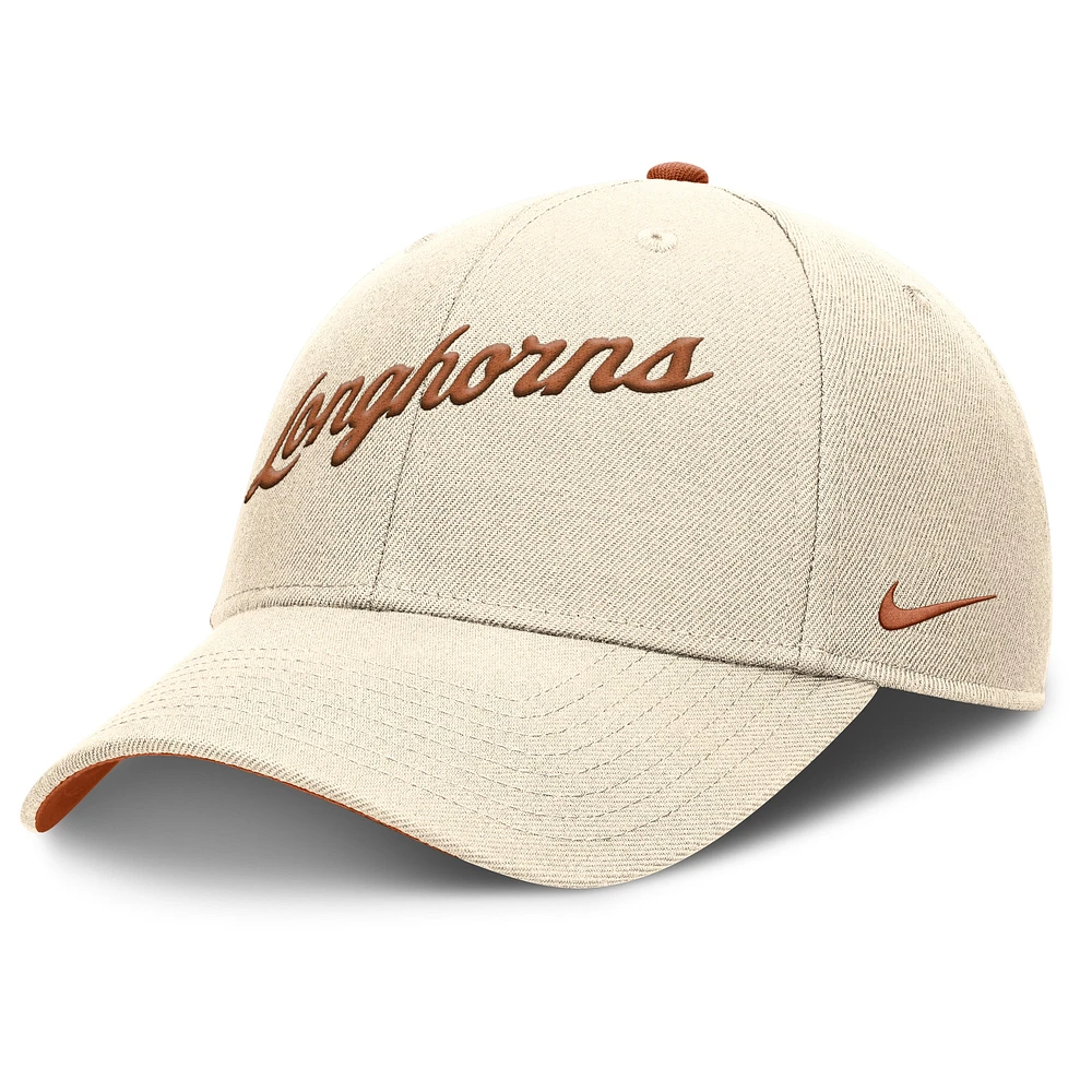 Men's Nike Natural Texas Longhorns Primetime Rise Adjustable Hat