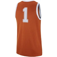 Men's Nike #1 Burnt Orange Texas Longhorns Replica Jersey