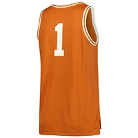 Men's Nike #1 Cream Texas Longhorns Retro Replica Basketball Jersey