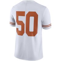 Men's Nike #50 White Texas Longhorns College Alternate Limited Jersey