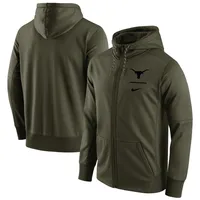 Oklahoma State Cowboys Nike Tonal Logo Stack Performance Full-Zip Hoodie -  Olive