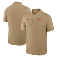 Men's Nike Tan Texas Longhorns Primetime Victory Primary Logo Performance Polo