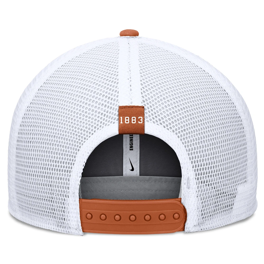 Casquette Nike Texas Legacy Pro Snapback Orange/Blanc pour homme des Texas Longhorns