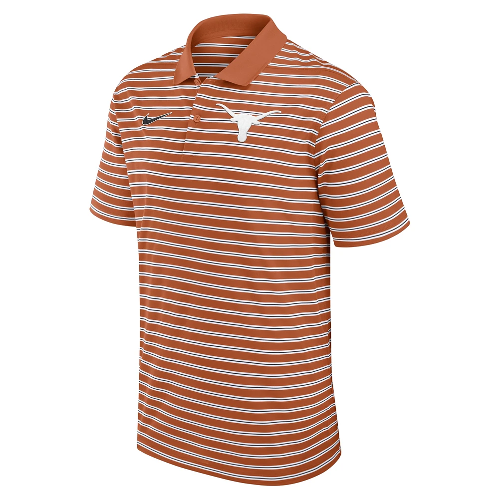 Men's Nike Texas Orange/White Longhorns Primetime Victory Striped Performance Polo