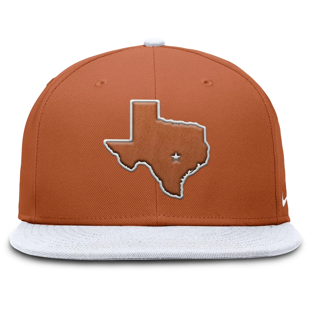 Men's Nike Texas Orange/White Longhorns Two-Tone Primetime Performance Fitted Hat