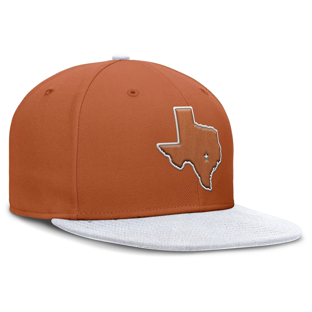 Men's Nike Texas Orange/White Longhorns Two-Tone Primetime Performance Fitted Hat