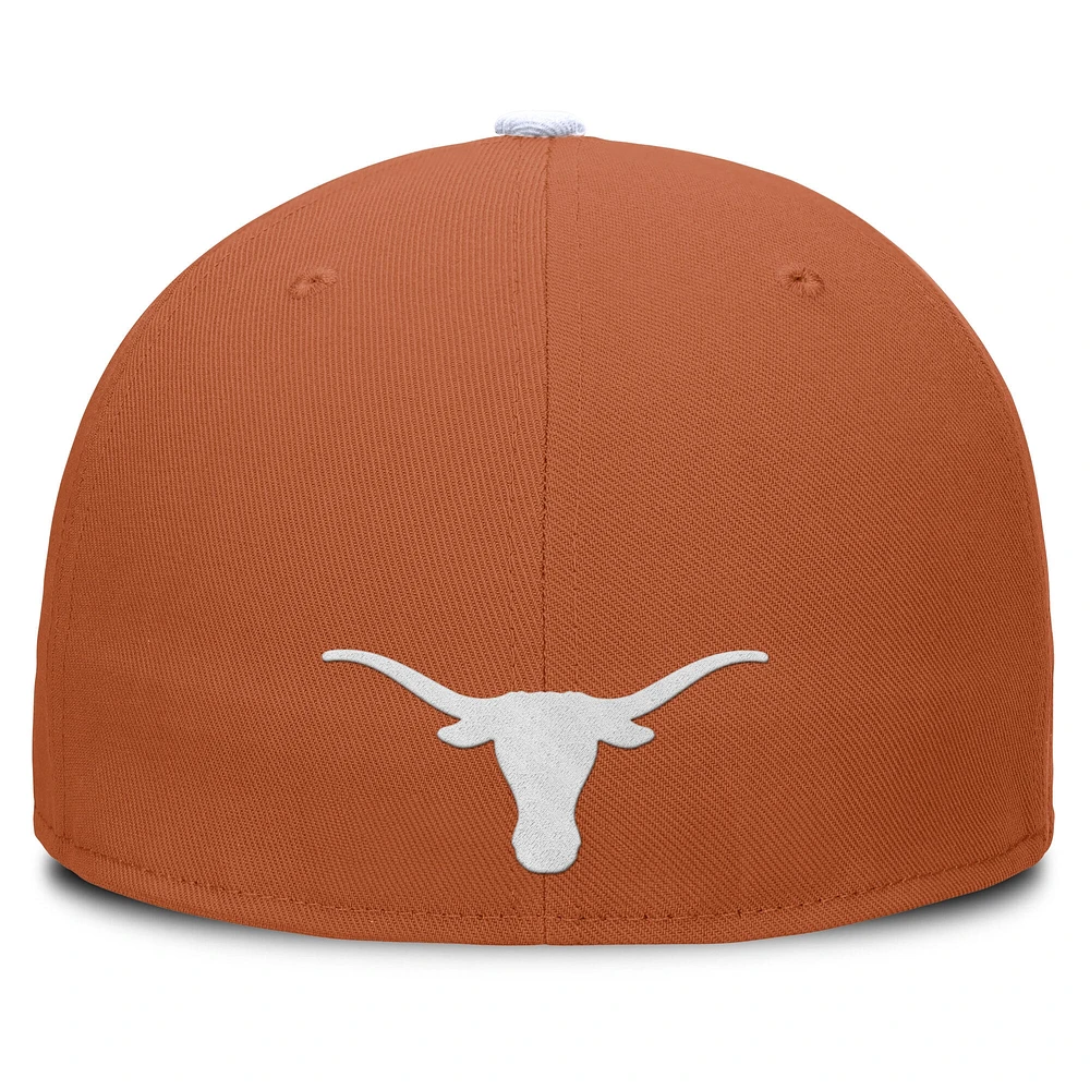 Men's Nike Texas Orange/White Longhorns Two-Tone Primetime Performance Fitted Hat