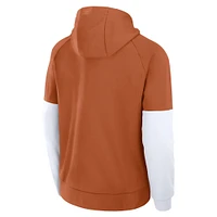 Sweat à capuche Nike Texas Orange Burnt Longhorns Fitness Performance pour homme