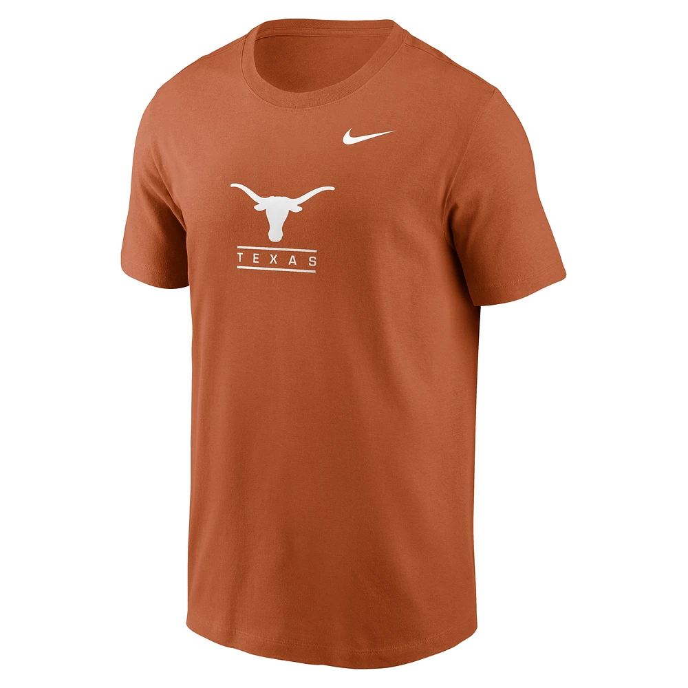 T-shirt Nike Texas Orange Longhorns 2-Hit pour homme