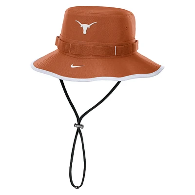 Chapeau bob Nike Texas Orange Longhorns 2024/25 On-Field Apex Performance Boonie pour homme