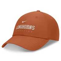 Casquette ajustable Nike Texas Orange Texas Longhorns 2024/25 On-Field Club Performance pour homme