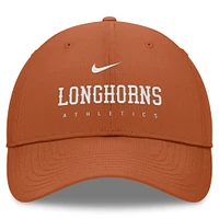 Casquette ajustable Nike Texas Orange Texas Longhorns 2024/25 On-Field Club Performance pour homme