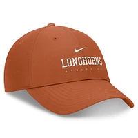 Casquette ajustable Nike Texas Orange Texas Longhorns 2024/25 On-Field Club Performance pour homme