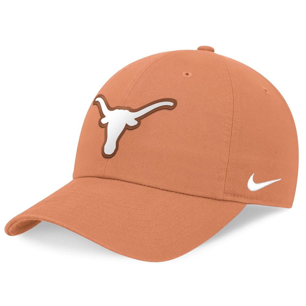 Casquette réglable Nike Texas Orange Texas Longhorns 2024/25 Sideline Faded Club Performance pour homme