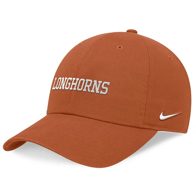 Casquette ajustable Nike Texas Orange Texas Longhorns 2024 On-Field Club pour homme