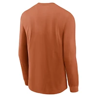 T-shirt à manches longues Nike Texas Orange Longhorns 2024 Sideline Legend Performance pour homme