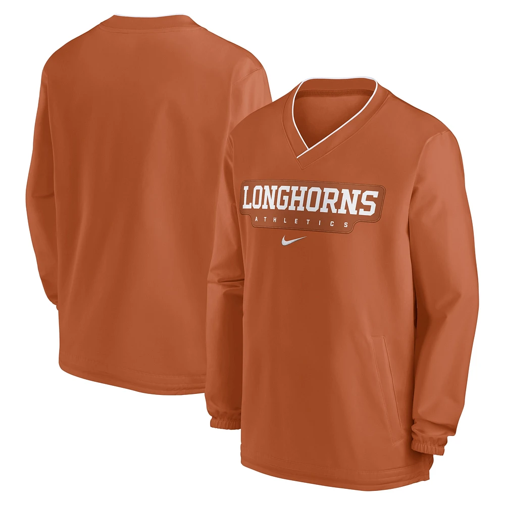 Men's Nike Texas Orange Longhorns 2024 Sideline Pullover Windshirt