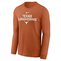 Men's Nike Texas Orange Longhorns 2025 Sideline Performance Long Sleeve T-Shirt