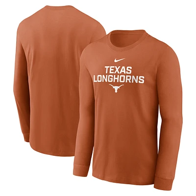 Men's Nike Texas Orange Longhorns 2025 Sideline Performance Long Sleeve T-Shirt