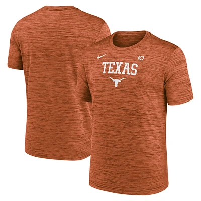 T-shirt Nike orange Texas Longhorns 2025 Sideline Velocity Performance pour homme