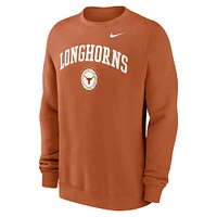 Men's Nike Texas Orange Longhorns Arched Seal Pullover Sweatshirt