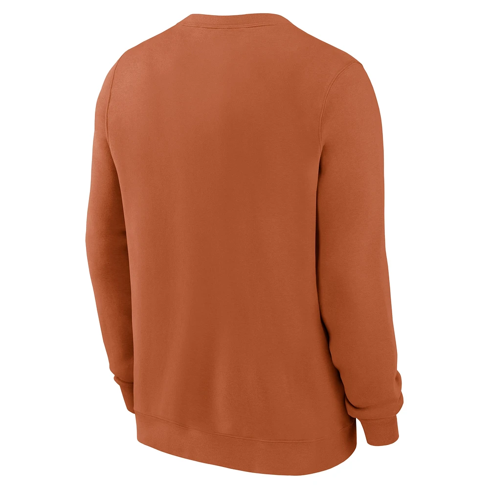 Men's Nike Texas Orange Longhorns Arched Seal Pullover Sweatshirt