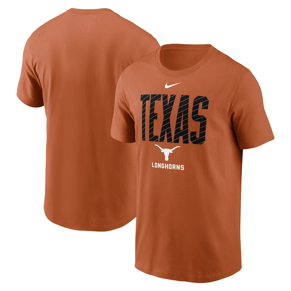 T-shirt Nike orange Texas Longhorns Campus Endzone pour homme