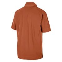 Men's Nike Texas Orange Longhorns Coaches Half-Zip Short Sleeve Jacket