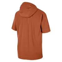 Veste à manches courtes et demi-zip Nike Texas Orange Longhorns Coaches pour homme