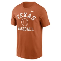 Men's Nike Texas Orange Longhorns Essential Baseball Arch T-Shirt