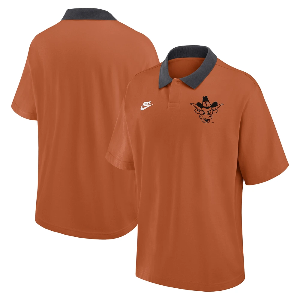 Polo Nike Texas Orange Longhorns Legacy Jersey Club pour homme